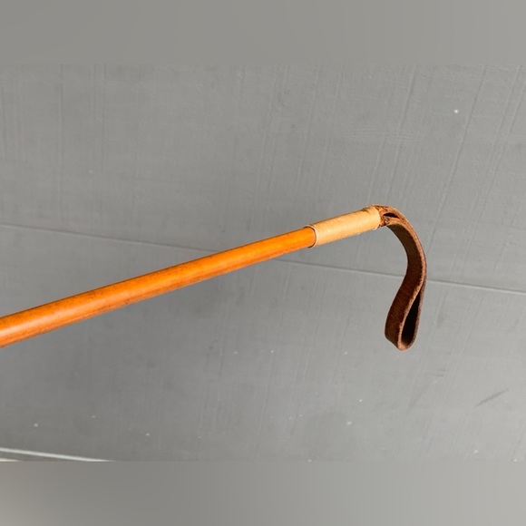 Antique Stag Antler Sterling Silver Wood Leather Horse Riding Crop Equestrian - Picture 9 of 16